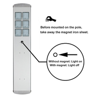 Lampe solaire de rue étanche IP65 100W avec contrôleur MPPT, angle de faisceau 140°, LED, télécommande