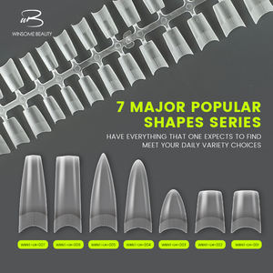 <span class=keywords><strong>Ongles</strong></span> artificiels en gel mat à demi-couverture, courbés, à presser, en gel souple, longs, pour doigts – Nouvelle tendance très prisée - Product Image 5