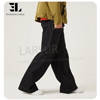 LARSUR Personnalisé Denim Usine Y2K Skateboard Skater Skate Denim Pantalon Baggy Flare Jeans Hommes Pantalon à Jambes Larges Jeans Hommes