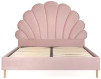 Cadre de lit double Queen moderne de luxe rose pétale, lit de princesse pour la maison, meubles de chambre à coucher