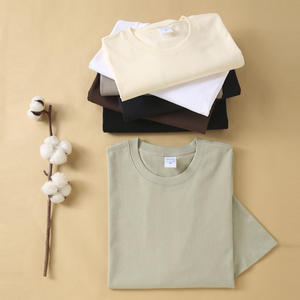 Gelan T-shirt uni imprimé 100% coton 170 grammes col rond manches courtes chemises grande taille produits Offre Spéciale - Product Image 3