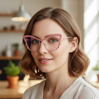 Monturas de Gafas Ópticas Metálicas para Mujer, Monturas de Gafas Nuevas, Gafas para Mujer, Gafas con Protección Anti Luz Azul