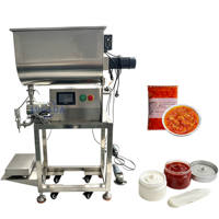 Machine de remplissage semi-automatique horizontale à pompe rotative à lobes pour aliments, miel, crème, chocolats, pâtes, ketchup, sauces