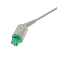 Compatible avec le câble tronc ECG Datex-Ohmeda Satliteplus, 3 fils AHA, 2,5 m, TPU, certifié ISO