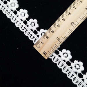 Dentelle de haute qualité chien dentelle florale blanche 5yd par la cour lait soie Polyester matériel fleur garniture dentelle pour robe - Product Image 2
