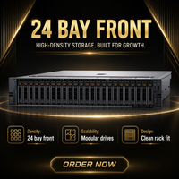 Untuk Server Rak 2U R7525 AMD EPYC 7763 DDR4 3200 24 Bays Bekas Server Penyimpanan Pusat Data