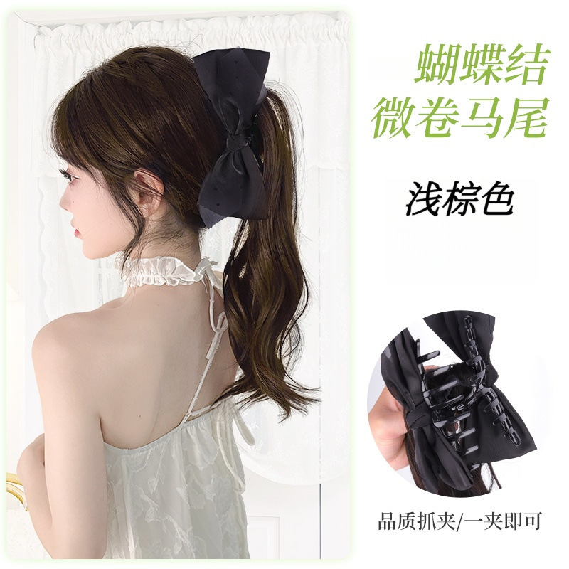 กิ๊บหนีบผมสีดำ [สีน้ำตาลอ่อน]