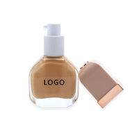 Fond de teint liquide en bouteille rose doré mignon maquillage marque privée fond de teint liquide imperméable