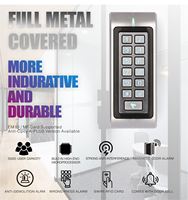 Kit de Sistema de Control de Acceso para Puertas, ABS, IP67, Impermeable, 5000 Usuarios, Teclado con Contraseña, Lector RFID Wiegand, Independiente, Red