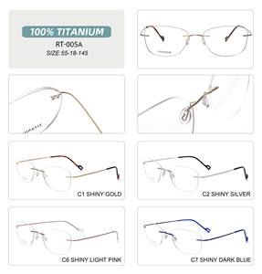 แว่นสายตากรอบแว่นสายตาแบบไม่มีขอบทำจากไทเทเนี่ยมแท้แว่นตากันแสงสีฟ้าป้องกันด้วยลวดลายสัตว์ที่เป็นเอกลักษณ์ - Product Image 6