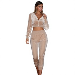 2026 Velvet <b>Velour</b> Brand New Women <b>Tracksuit</b> Hoodies Unisex Velvet <b>Velour</b> Swag Fashion Sweatshirt & Pants Sets - Product Image 1