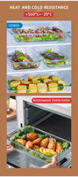 Plat à four en verre trempé transparent de 1,6 L résistant à la chaleur pour gâteaux, ustensiles de cuisson pour four domestique