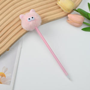 Stylo à bille en peluche dessin animé créatif mignon papeterie stylo à bille Promotion stylos à bille 4 styles - Product Image 4