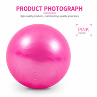 Ballon de yoga et d'exercice en PVC anti-éclatement durable, 55-75 cm, épaissi, pour Pilates, gym, équilibre, avec pompe, pour fitness et massage