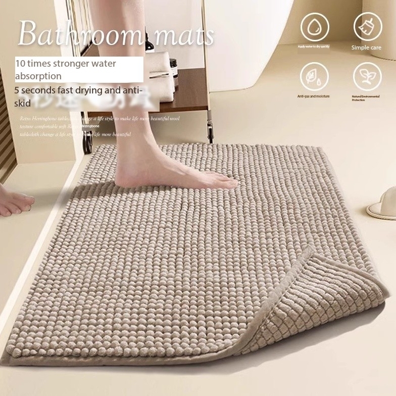 YISUMEI Cute Cartoon Cat Bathroom Mat, Non-Slip Super