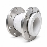 Soufflet d'expansion en caoutchouc à brides, joint flexible de qualité alimentaire DN80 PN16 en acier inoxydable 304 pour applications pharmaceutiques