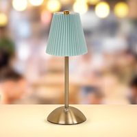 Lampe de table LED sans fil TSINYE en métal avec variateur d'intensité, batterie rechargeable intégrée, 3 niveaux de luminosité, lampe de chevet pour patio et chambre à coucher