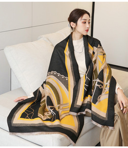 Custom Sjaal Met Uw Logo Vrouwen Winter Sjaal Sjaals Paard Patroon Gedrukt Pashmina Vrouwelijke Kasjmier Sjaals Voor De Winter - Product Image 4