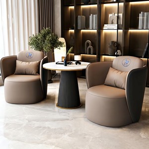 Sofá de Cuero para Negociaciones Comerciales, Estilo Italiano, Lujoso y Moderno, para Salón de Belleza, Área de Recepción Informal, Silla <span class=keywords><strong>Hotek</strong></span> - Product Image 1