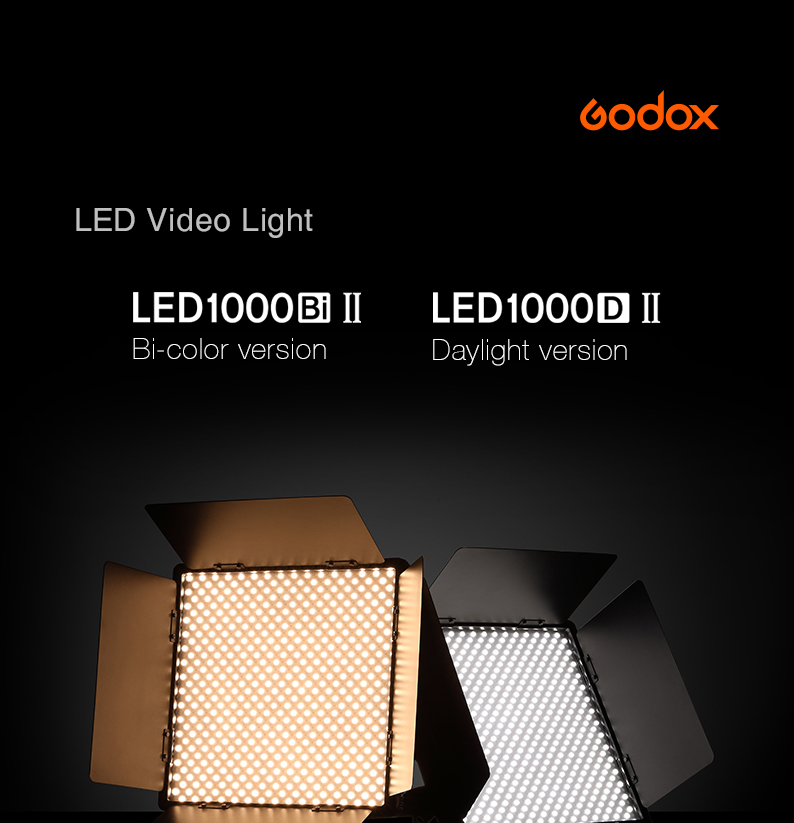 Godox Led1000bi II 70W Two Color LED Video Light for Micro Film