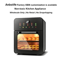 Anbolife Four à Friture Sans Huile 10L Écran Tactile Électronique Vente en Gros Uniquement 70 - 200 °   Menu de contrôle de température à large plage personnalisable