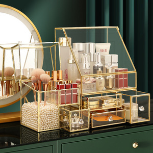 Storage Box Luxury Acrylic Holder Perfume Lipstick Eyeshadow Foundation Organizer Vanity Make Up Cosmetic Makeup Storage Box