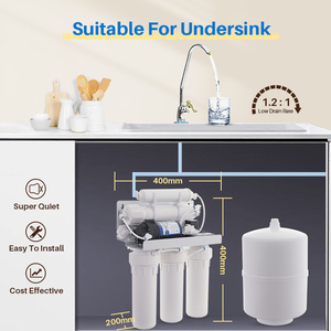 Système de purification d'<span class=keywords><strong>eau</strong></span> domestique par <span class=keywords><strong>osmose</strong></span> inverse électrique à 5 étapes pour la préfiltration et le filtration de l'<span class=keywords><strong>eau</strong></span> domestique - Product Image 5