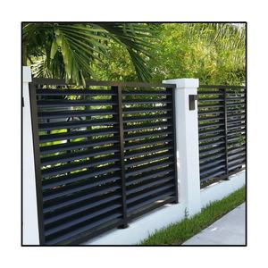 Clôture extérieure moderne à revêtement en poudre pour le jardin Panneau <span class=keywords><strong>de</strong></span> clôture en aluminium à persiennes Clôture pour volets - Product Image 1