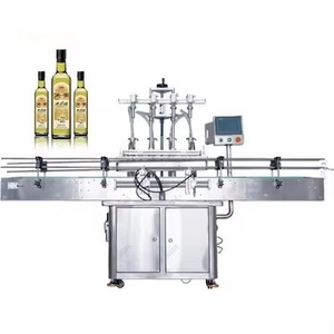 Máquina de Llenado de Líquidos y Pastas de Alta Precisión, Automática, con Motor de Bomba de Cuatro Cabezales, Horizontal, Manual y Eléctrica, de Acero Inoxidable de Grado Alimenticio - Product Image 1