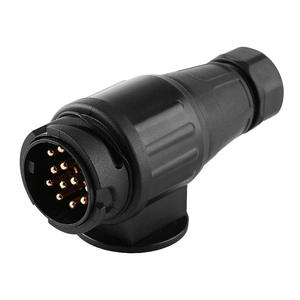 Adaptador para <span class=keywords><strong>Remolque</strong></span> de 12V y <span class=keywords><strong>13</strong></span> Pines, Conector Eléctrico de Plástico de <span class=keywords><strong>13</strong></span> <span class=keywords><strong>Polos</strong></span>, Color Negro - Product Image 3