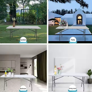 Bàn gấp nhựa HDPE hiện đại, di động, 6ft (180cm), dễ vệ sinh, màu trắng nhạt, dùng cho tiệc ngoài trời, sự kiện, thiết kế gấp gọn. - Product Image 6