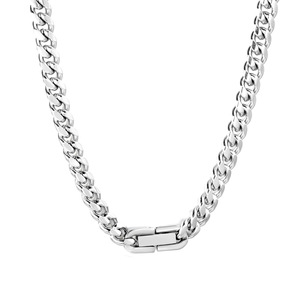 Collier en chaîne en acier inoxydable avec pendentif mousqueton, design tendance pour hommes et femmes, bijoux de mode style hip hop - Product Image 5
