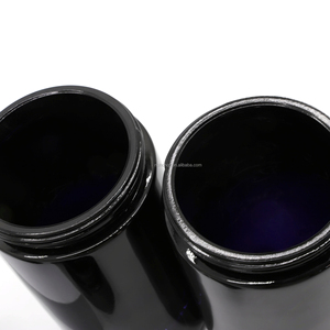 Dark Violet Glass <strong>Bottles</strong> Cosmetic Lotion Cream <strong>Bottles</strong> 500ml Apothecary Jar <strong>Optical</strong> Violet Matt Black Uv Glass Jar - Product Image 2