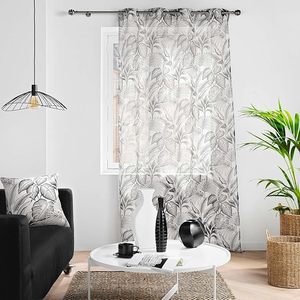 Rideau à œillets imprimé CABANA, couleur sable, 140x280cm, naturel - Product Image 1