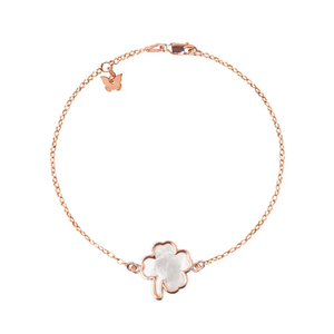 Bracelet personnalisé Jietao en nacre, cœur, trèfle, étoile, chaîne rolo dorée réglable, acier inoxydable 316L, bijoux pour femmes - Product Image 2