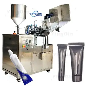 Hot Sale Stainless Steel Inner Heating Plastic Cream Hair Color Gel Silicone Grease Wasabi Tube Filling Sealing Machine For Sale