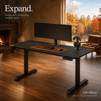 Bureau debout électrique réglable en hauteur AOR, en bois MDF, pour bureau à domicile, avec structure métallique stable, vente en gros usine