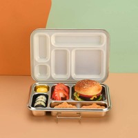 Conteneurs de rangement pour enfants en gros, boîtes personnalisées, boîtes à bento, boîtes à lunch en métal, boîte à lunch en acier inoxydable 304