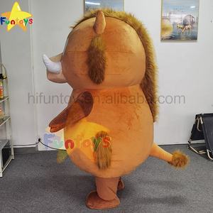 Funtoys MOQ 1 PIÈCE 2m/2.6m/3m Costume de mascotte gonflable <span class=keywords><strong>Pumba</strong></span> Roi Lion Sanglier Cochon Taureau Dessin animé Cosplay Anime pour adulte - Product Image 6