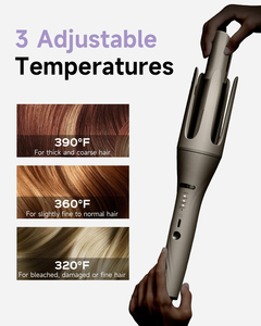 Rizador Eléctrico Portátil PTC LED 3 en 1 Intercambiable con Múltiples Estilos y Rotación, 3 Ajustes, Sin Enredos de Cabello, Para Uso Doméstico 2025 - Product Image 5