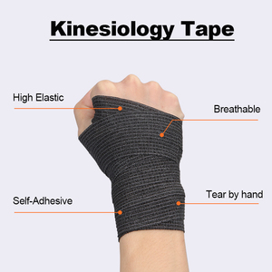 YONGYU Fabricant Usine Stock <span class=keywords><strong>Bandes</strong></span> de résistance cohésives auto-adhésives Bande de sport Grip Athlétique Kinésiologie Bandages élastiques - Product Image 2