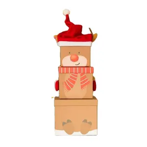 Wholesale manufacturer customized Christmas stacking gift paper box