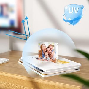 4*4 Free Standing Easy to Change Double Sided Frameless Desktop Floating Display Magnetic <b>Acrylic</b> Picture Photo <b>Frame</b> - Product Image 5