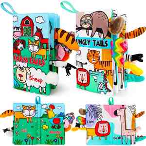 Livres sensoriels pour bébés de 0 à 6 mois, jouet pour nourrissons avec tissus non toxiques, jouets en tissu doux pour le temps sur le ventre, jouets pour bébés de 3-4-5-7-8-9 6-12 mois - Product Image 1