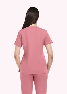 Ensemble de blouses médicales unisexes modernes à col en V, doux, extensibles et respirants, uniformes d'hôpital pour médecins et infirmières, vêtements de travail personnalisables avec logo - Product Image 3
