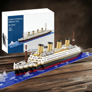 Simulation réaliste détaillée <span class=keywords><strong>Titanic</strong></span> jeu éducatif en plastique enfants ensembles de blocs de construction jouets d'assemblage de blocs de construction - Product Image 6