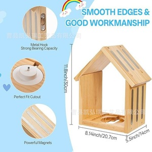 Wooden <b>wall</b>-<b>mounted</b> storage <b>shelf</b> for decorative small ornaments, dolls, blind boxes, and other items. - Product Image 4