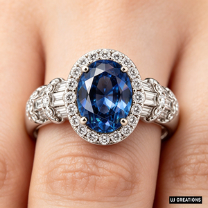 Bague personnalisée en or massif S925/10K/14K/18K/PT900 avec pierre précieuse ovale, diamant de laboratoire qualité VVS-VS, taille brillant, bijoux de mode - Product Image 4
