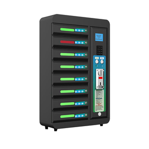 ล็อกเกอร์เก็บอุปกรณ์ชาร์จโทรศัพท์สมาร์ทโฟนแบบตั้งโปรแกรมเอง8ประตูสีดำดีไซน์ตามสั่งสำหรับร้านอาหาร - Product Image 5