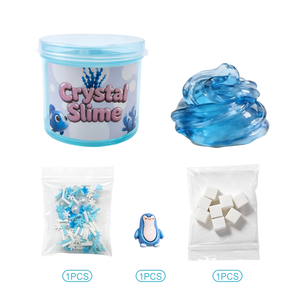 Crystal <b>Slime</b> Kit Clear Non-Sticky DIY Stress Relief Sensory Toy with Charms for Kids Girls Boys Party Favor Gift - Product Image 2